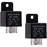 Ehdis 2 Piezas Relé para Coche 5 Pin 12V 4A Spdt Modelo No .: JD2912-1Z-12VDC 40A 14VDC- Contactor Interruptores de…